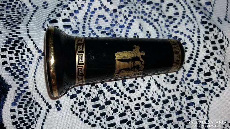 Greek gold decorated salt shaker 12 cm