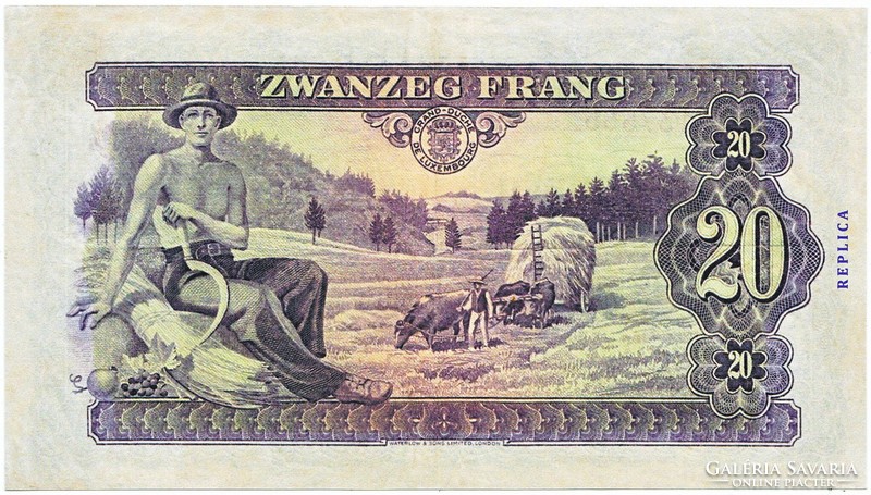 Luxembourg 20 francs 1943 replica