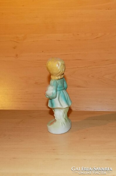 Capodimonte porcelán kislány figura 13,5 cm (po-3)