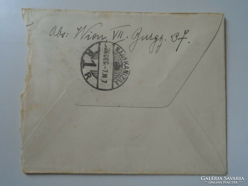 D193523 letter 1926 bentzik ella ﻿- Wien naykanizsa