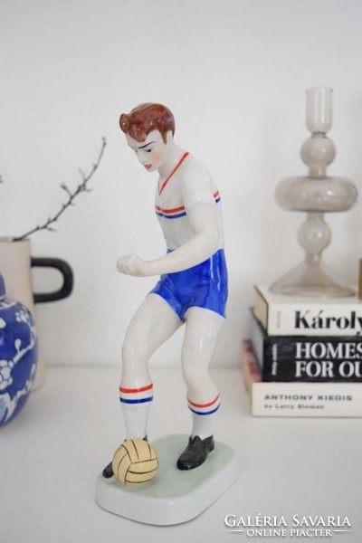 Retro Hóllóház soccer player porcelain figure