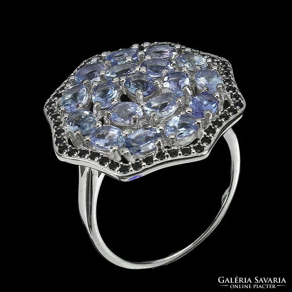 57 And genuine tanzanite spinel 925 sterling silver ring