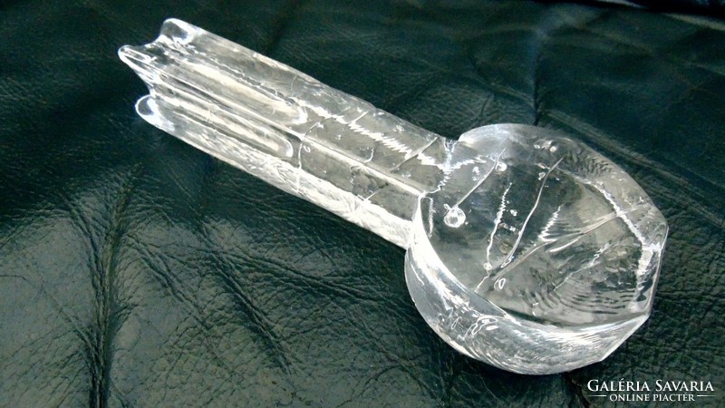 Retro skandináv , exkluzív vastag üveg design szálas váza  - hibátlan