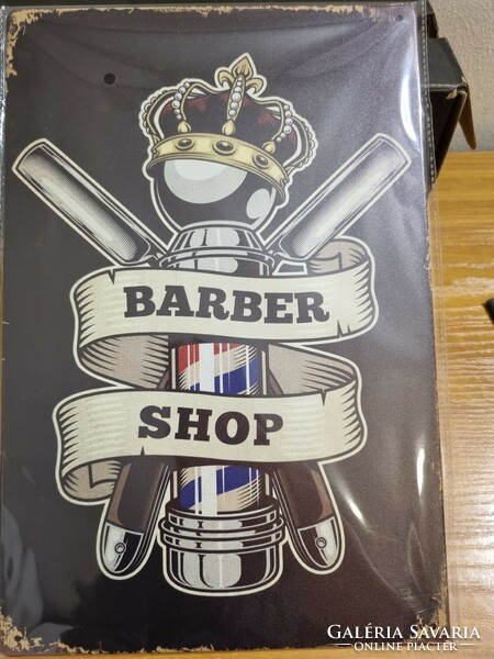 Barber Shop  Vintage fém tábla ÚJ! (58)