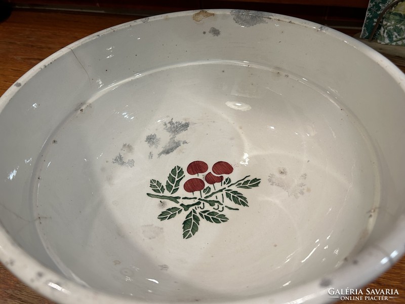 Earthenware, cherry giant bowl, damaged