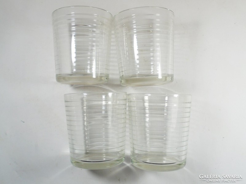 Old retro glass soda water glass 4 pcs