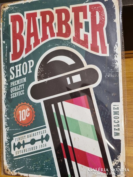 Barber Shop  Vintage fém tábla ÚJ! (59)