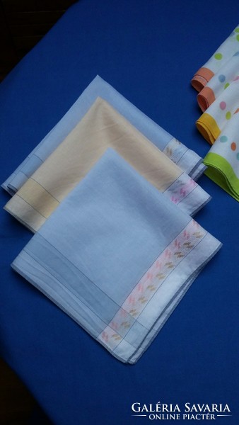 9 Retro women's - girl's cotton handkerchief