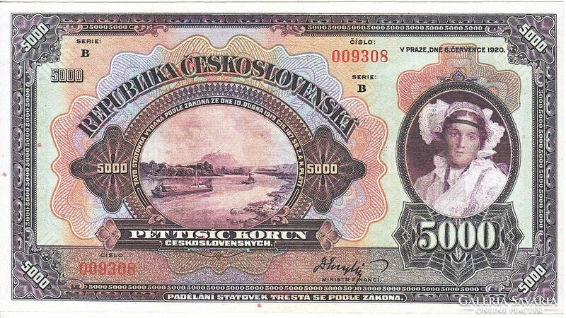 Csehszlovákia 5000 korona 1920 REPLIKA