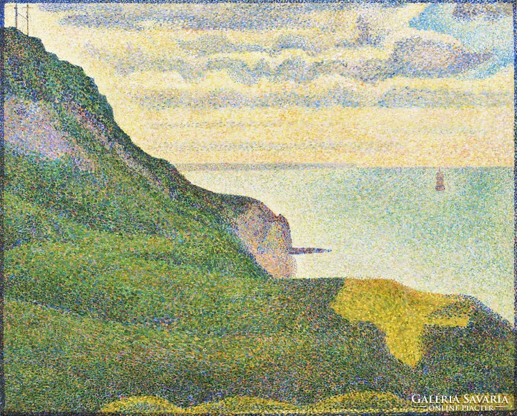 Georges Seurat - Tengeri táj Normandiában - reprint