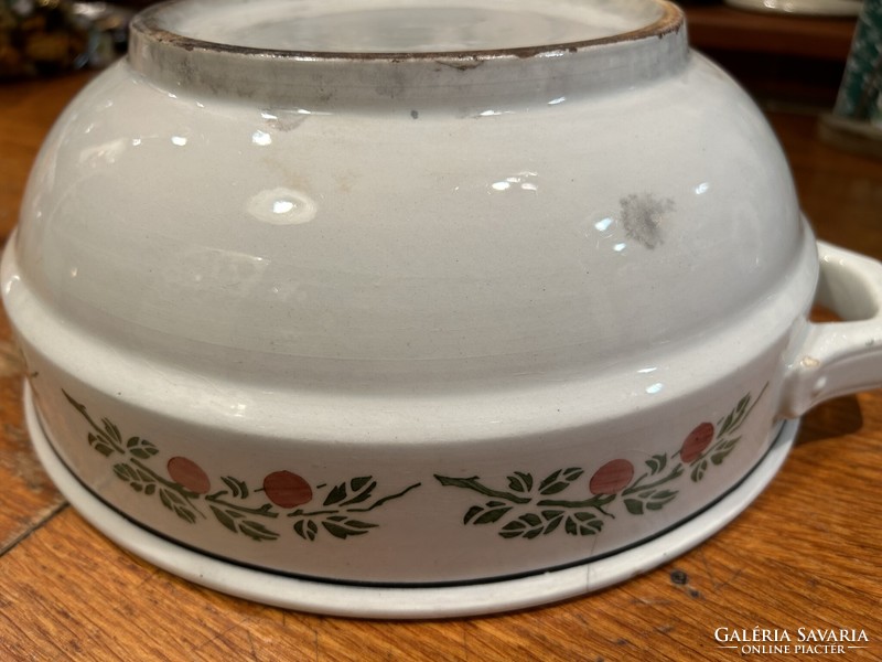 Earthenware, cherry giant bowl, damaged