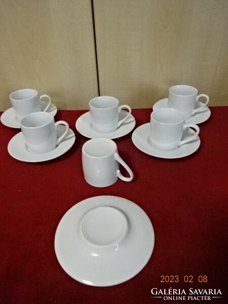 Chinese porcelain, coffee cup + coaster, six pieces, in original box. Jokai.