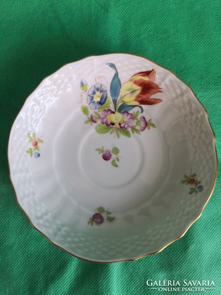Herendi, very nice floral small plate, cup base