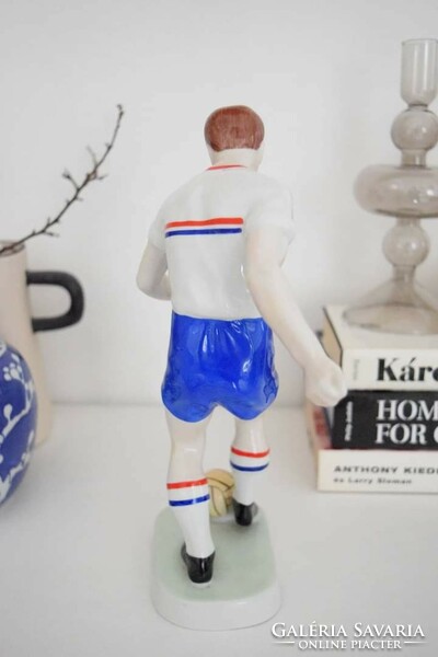 Retro Hóllóház soccer player porcelain figure