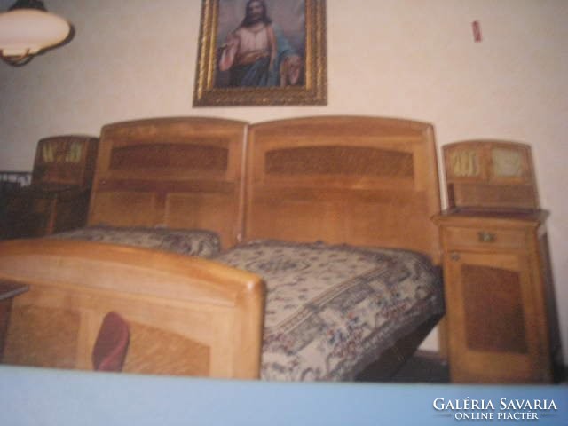 These 2 bedrooms have 6 pieces. Bauhaus art deco horsehair mattress + chandelier curiosity