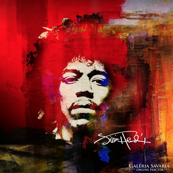 Jimi Hendrix limited art print, 50x50 cm
