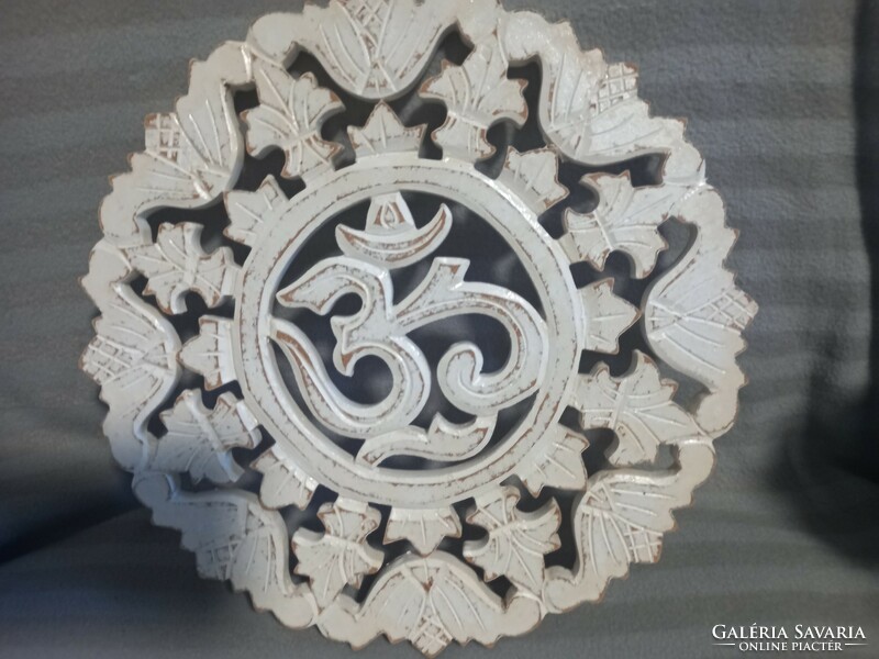 Mandala carved mural Buddhist protection symbol