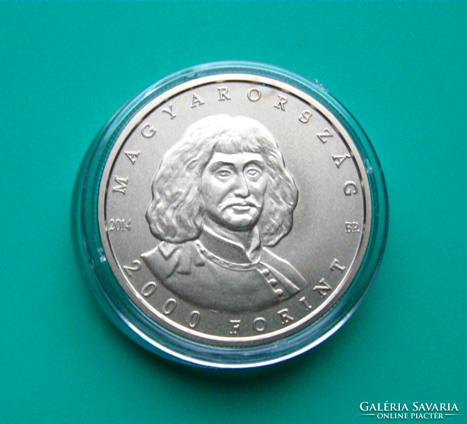 2014 - For the 350th anniversary of Miklós Zrínyi's death - 2000 ft commemorative coin - in capsule, with certificate