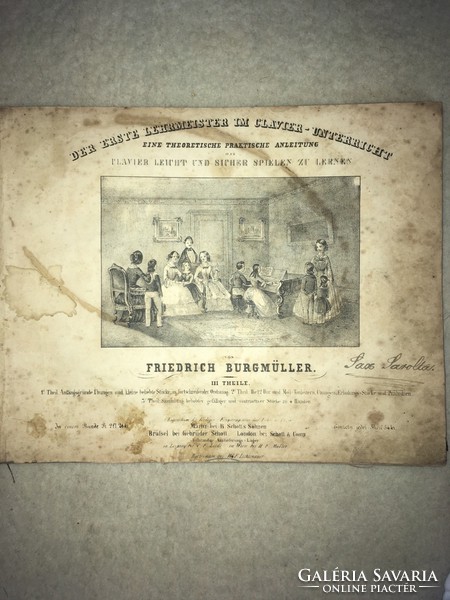 1839 Der erste lehrmeister im clavier-unterricht. Friedrich Burgmüller. 3 Theille. in Mainz