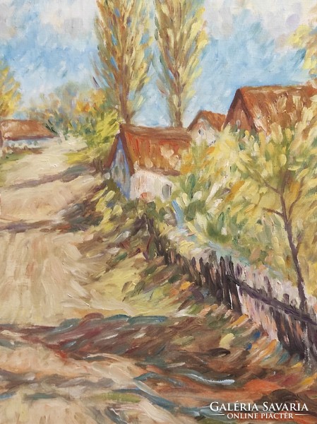 Viktor Ligeti (1912-1986): walking in the sunlight. Oil on canvas. 50*60 cm