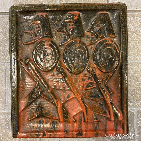 Antique ceramic decorative tile for stove