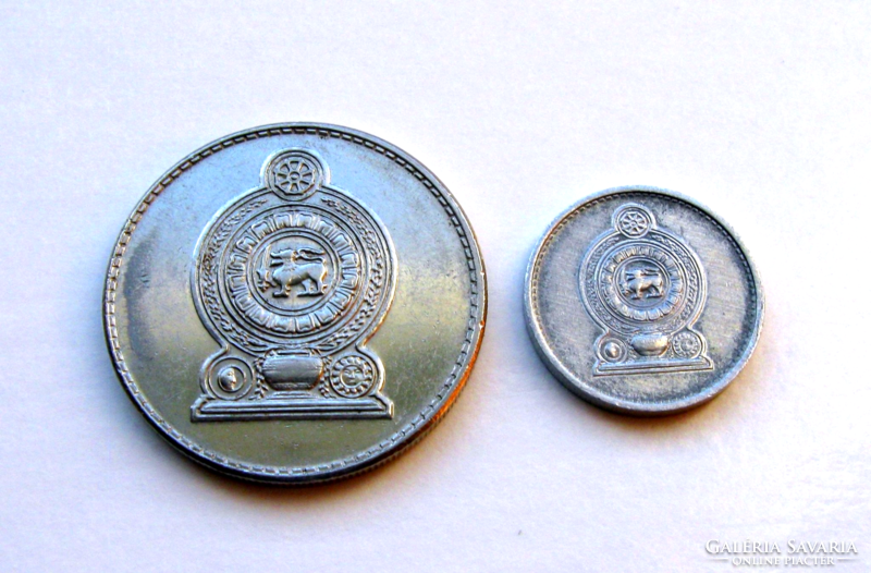 Sri Lanka - 2 lot lot - 1 cent, 1978 & 1 rupee, 2004 - circulation coin