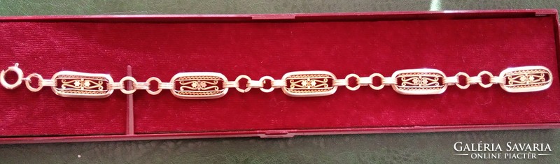 Antik régi rókafejes 14 K arany karkötő 17g a XIX. századból 1870-es évek befektetés ajándék