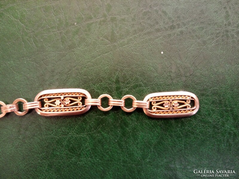 Antique old fox head 14k gold bracelet 17g from the xix. 1870s investment gift from the century