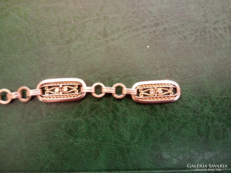 Antique old fox head 14k gold bracelet 17g from the xix. 1870s investment gift from the century