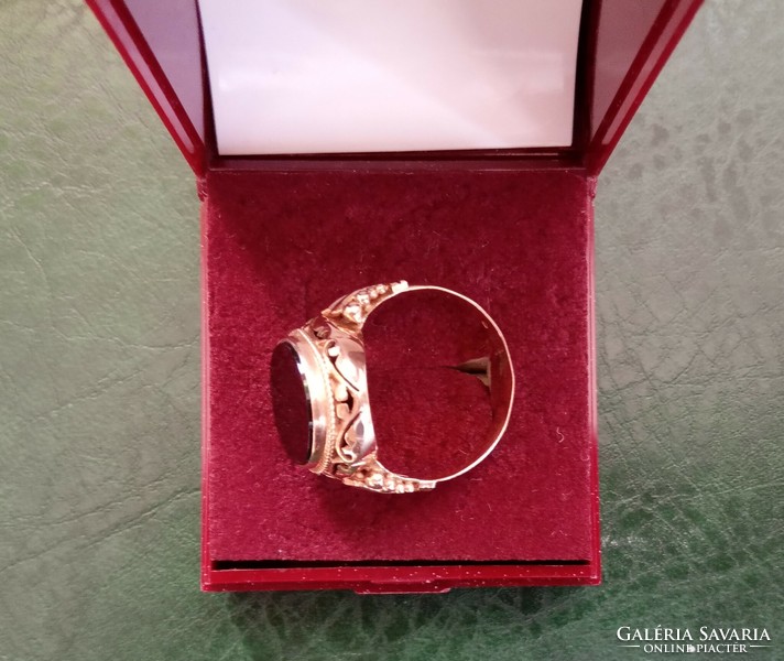 14 karátos fazon arany férfi pecsétgyűrű ajándék, befektetés