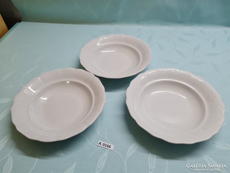 A0166 Köbány porcelain factory 1954-57 deep plate 3 pieces 23.5 cm