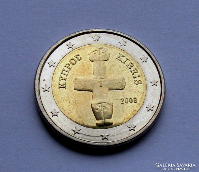 Cyprus - 2 euro - 2008 - the ancient idol of Pomos (2)