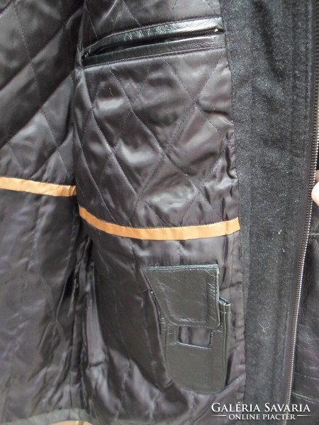 Men's leather jacket, coat 6. (Retro black leather jacket)