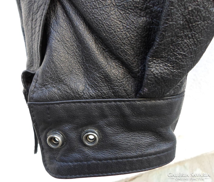 Men's leather jacket, coat 3. (Retro black leather jacket)