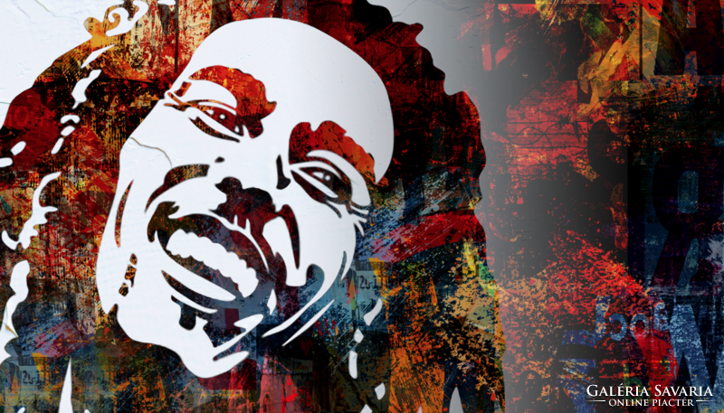 Bob Marley - limitált művésznyomat, 50 x 50 cm