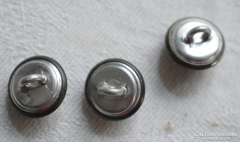 Old metal clothes button 3 pcs. 1.3 cm