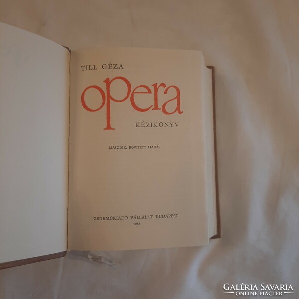 Till Géza: Opera  Zeneműkiadó 1967