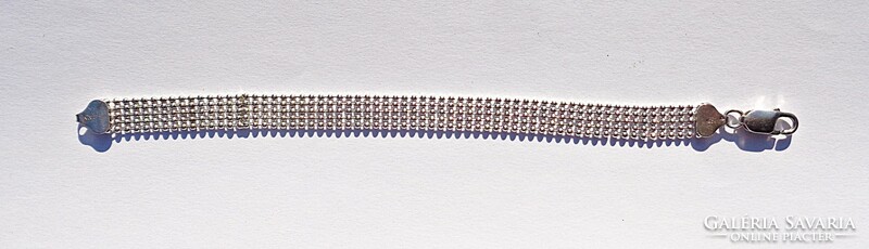 19 cm long, 9 mm. Wide Italian silver bracelet
