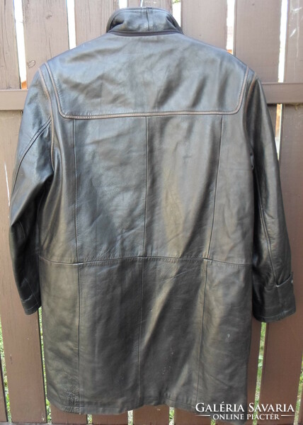 Men's leather jacket, jacket 2. (Vintage / retro, dark brown)