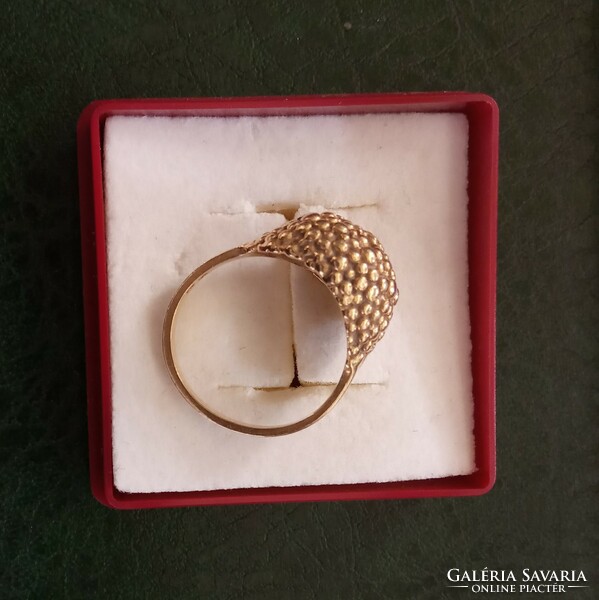 14 K egyedi kivitelezésű női arany gyűrű 6 g 53-as méret