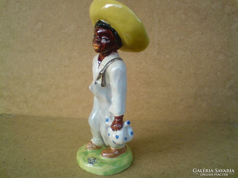 Ceramic negro boy - wandering boy?