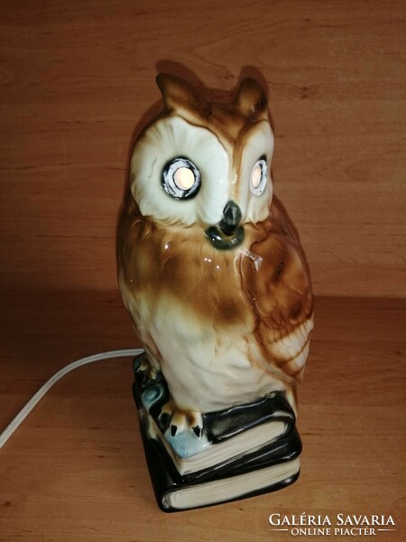 Beautiful owl children's table bedside marked porcelain aroma lamp 22 cm high