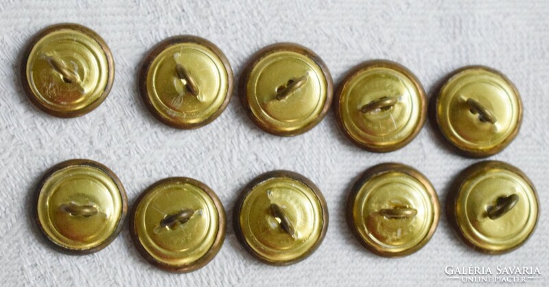 Old copper clothes buttons 10 pcs. 1.3 cm