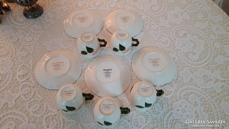 Villeroy & boch wildrose tea and coffee cup + saucer 6 pcs.