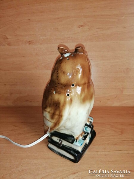 Beautiful owl children's table bedside marked porcelain aroma lamp 22 cm high