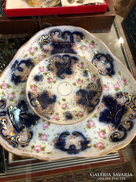 Cafe set, porcelain, 3 pieces, tray size 24 cm.