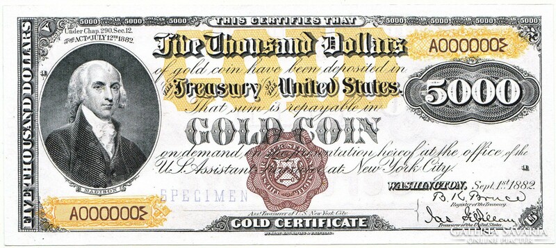 USA 5000 dollár 1882 REPLIKA