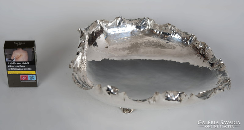 Silver bowl - with lace edge