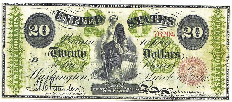 US $20 1863 replica
