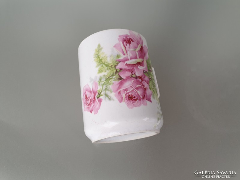 Old zsolnay porcelain rosy mug with folk tea cup